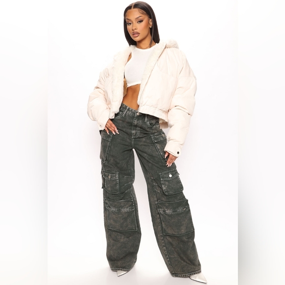 Fashion Nova "Lily" High Rise Cargo Pants - Picture 4 of 7